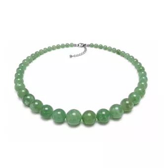 Collana Graduata in Avventurina Verde A Perle 4-12mm 50cm