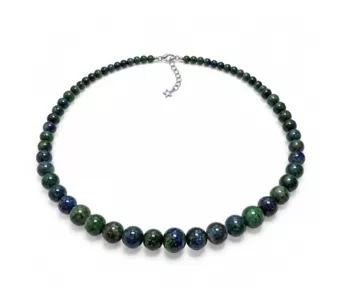 Collana Degradé in Malachite & Azzurrite Trattata A Perle 4-12 mm 50 cm