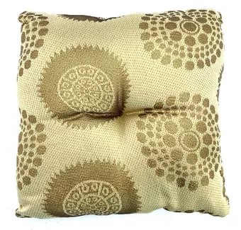 Cuscino quadrato beige per campana tibetana 15 cm