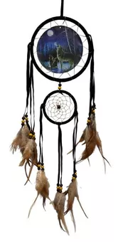 Confezione da 3 Dreamcatcher - Lupi - 16cm