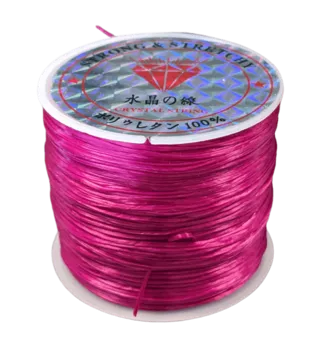 Filo elastico piatto Fucsia 50m