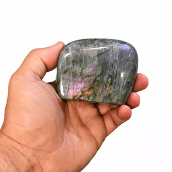 Blocco di labradorite lucida, 0,340 kg