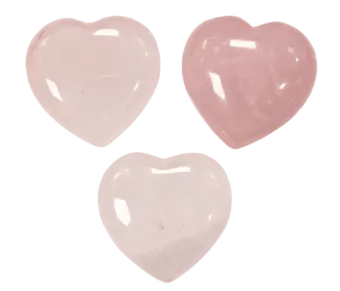 Cuore di quarzo rosa A 40 mm x 3