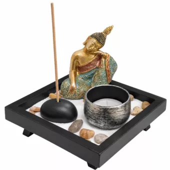 Giardino Zen con Buddha Pensieroso 12,5 cm