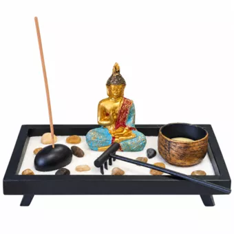 Giardino Zen con Buddha, Incenso e Candela 20,5 cm