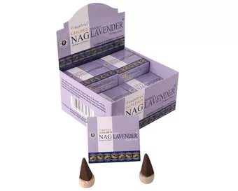 Incenso Vijayshree Golden Nag Lavanda in Coni