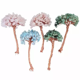 Set di 5 alberi fai-da-te in pietra naturale – Base non inclusa