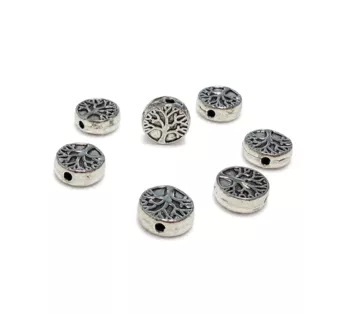 Distanziatori Rotondi in Acciaio Inossidabile Albero della Vita 9mm x50