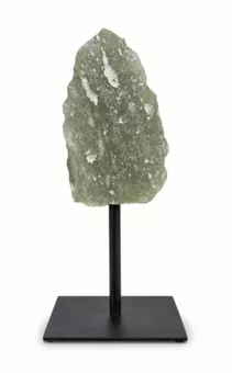 Avventurina Verde Grezza su Supporto in Metallo Nero 17-20 cm 500-700 g