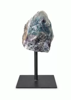 Fluorite Multicolore A Grezza su Supporto in Metallo Nero 17-20 cm 500-1100 g
