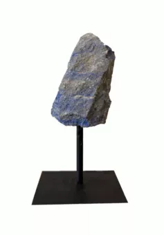 Lapislazzuli A Grezzo su Supporto in Metallo Nero 17-20 cm 500-800 g