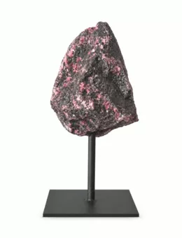 Rodonite A Grezza su Supporto in Metallo Nero 17-20 cm 700-1200 g