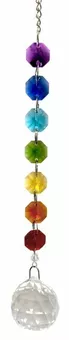 Sfera di cristallo mobile 7 chakra 15 cm