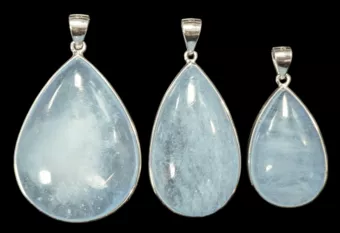 Ciondolo in argento 925 Acquamarina AAA 3 pezzi 20,39 g