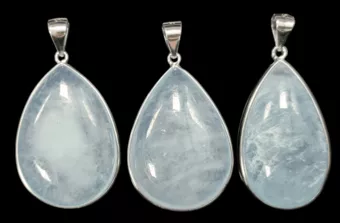 Ciondolo in argento 925 Acquamarina AAA 3 pezzi 20,59 g