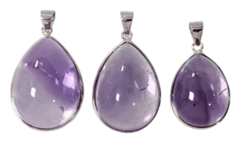Ciondolo in argento 925 con ametista AAA 3 pezzi 16.29 g