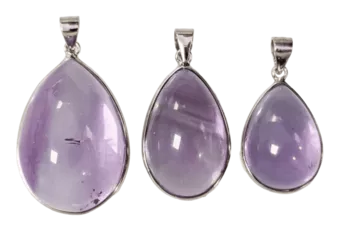 Ciondolo in argento 925 con ametista AAA 3 pezzi 15.76 g
