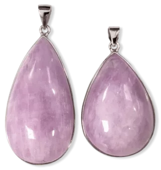 Ciondolo in argento 925 con Kunzite AA+ 2 pezzi 21.84 g