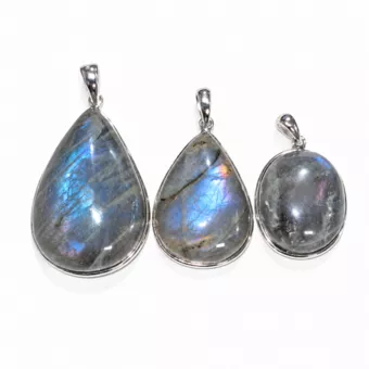 Ciondolo Argento 925 Labradorite AAA 3 pezzi 17,03g