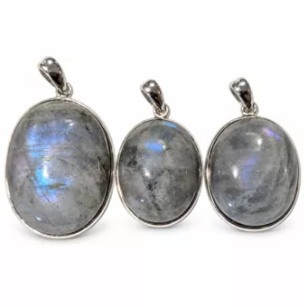 Ciondolo Argento 925 Labradorite AAA 3 pezzi 16g