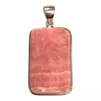 Ciondolo in rodocrosite in argento sterling 925, argento AAA, 1 pezzo, 4,3 g
