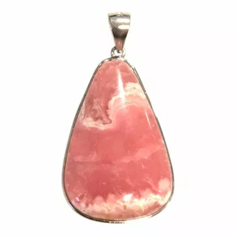 Ciondolo in argento sterling 925 con rodocrosite argentina AAA, 1 pezzo, 5,58 g