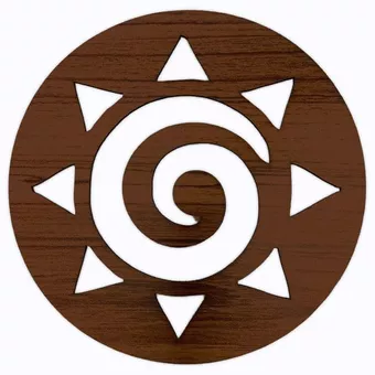 Pannello magnetico in legno con stella e sole da 18 cm per HMD999