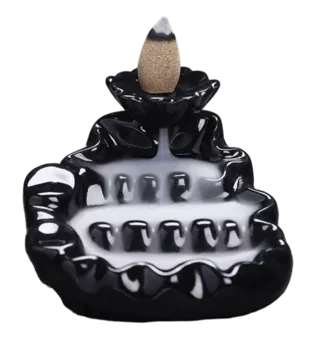 Portaincenso Blackflow Cascata di fiume in ceramica 10 cm