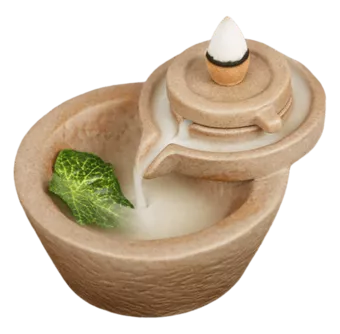 Portaincenso a riflusso in ceramica vecchia riseria 10cm