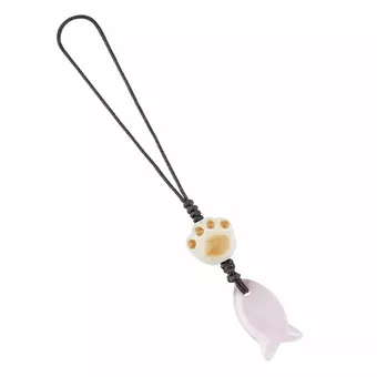 Ciondoli a forma di pesce in quarzo rosa per borse (3 pezzi)