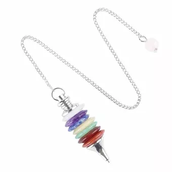Pendolo dei 7 chakra con dischi impilati