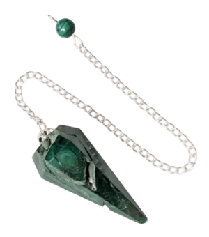 Pendolo conico in Malachite a 6 facce