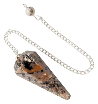 Pendolo Conico In Agata Dendrite 6 Facce