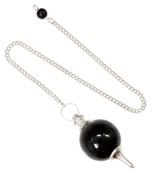 Pendolo a sfera in ossidiana nera 4cm