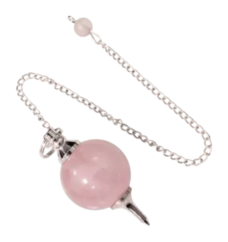 Pendolo sfera in quarzo rosa 4 cm