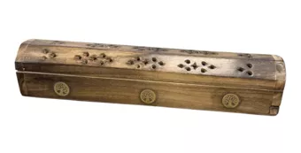 Porta incenso Papri in scatola di legno Albero della vita 30 cm x 2