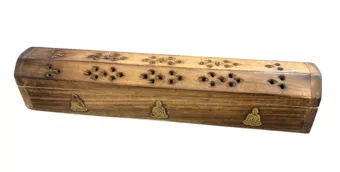 Porta incenso in legno di paprika Buddha 30 cm x2