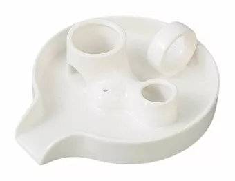 Porta incenso in ceramica bianca per Palo Santo e Salvia Bianca 18,50 cm