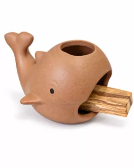 Bruciaincenso balena in ceramica 7,5 cm
