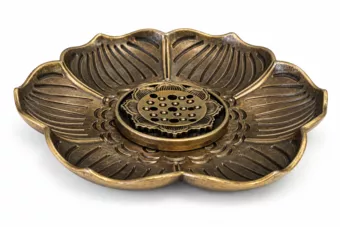 Portaincenso in metallo Lotus 8.5 cm