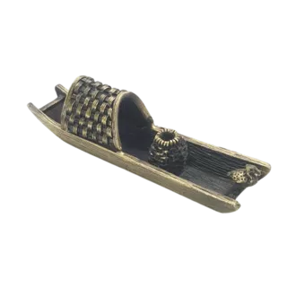 Portaincenso in metallo Barca Bronzo 9.5 cm