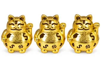 Bruciaincenso con manico a loto rame 4,7 cm – Set da 3