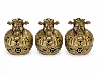 Bruciaincenso Dio della ricchezza 4 cm – Set da 3