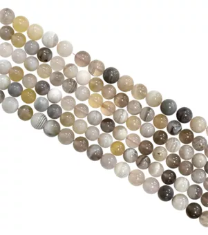 Perle di agata del Botswana da 7,5-8,5 mm su filo da 40 cm