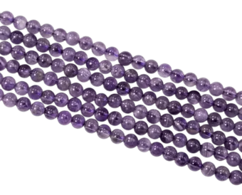 Filo di Perle Rotonde in Ametista A 4mm