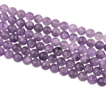 Filo di Perle Rotonde in Ametista Lavanda A 10mm