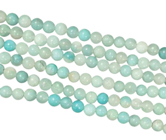 Filo di Perle Rotonde in Amazzonite Brasile A 4mm