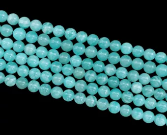 Filo di Perle Rotonde in Amazzonite Stati Uniti AA+ 6mm