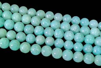 Filo di Perle Rotonde in Amazzonite Stati Uniti AA+ 7.5-8.5mm
