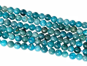 Perle Rotonde in Apatite Blu A+ su Filo 5.5mm